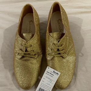 Sansha Cabaret Gold Glitter Jazz Shoes